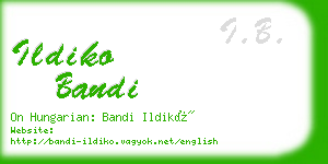 ildiko bandi business card